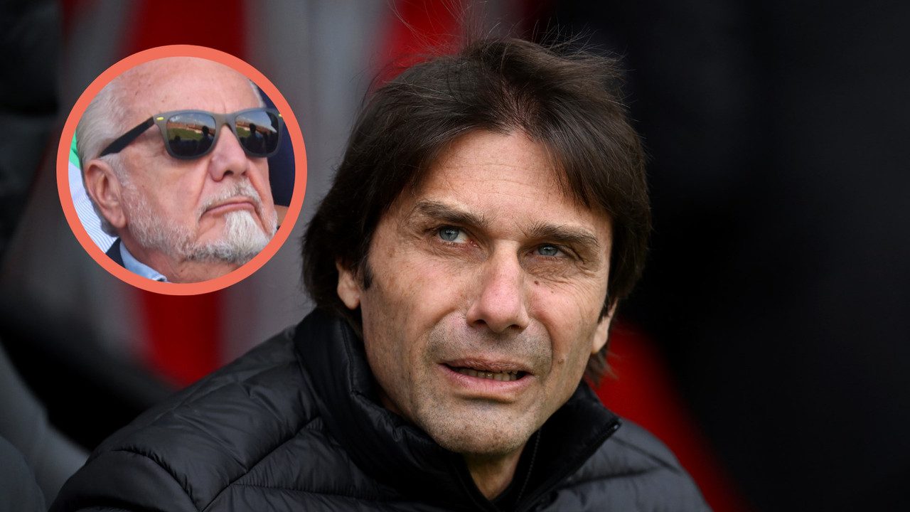 Conte e De Laurentiis dopo Napoli-Como
