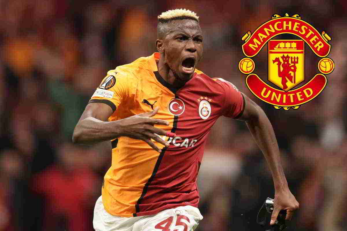 Victor Osimhen, attaccante del Napoli al centro di una trattativa con il Manchester United Victor Osimhen, attaccante del Napoli al centro di una trattativa con il Manchester United