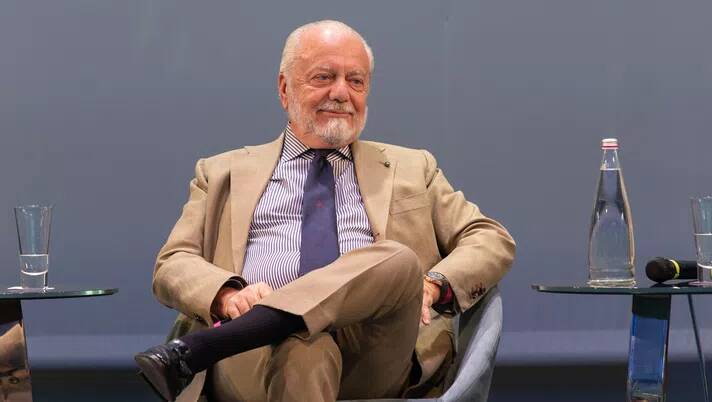 De Laurentiis durante il suo intervento agli Stati Generali della Cultura Aurelio De Laurentiis durante il discorso agli Stati Generali della Cultura