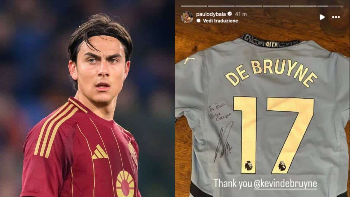 De Bruyne, che benvenuto da Dybala! Spunta una dedica speciale De Bruyne, che benvenuto da Dybala! Spunta una dedica speciale