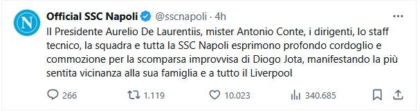Dramma Diogo Jota: quel sogno spezzato con il Napoli nel 2020 | Il cordoglio degli azzurri
