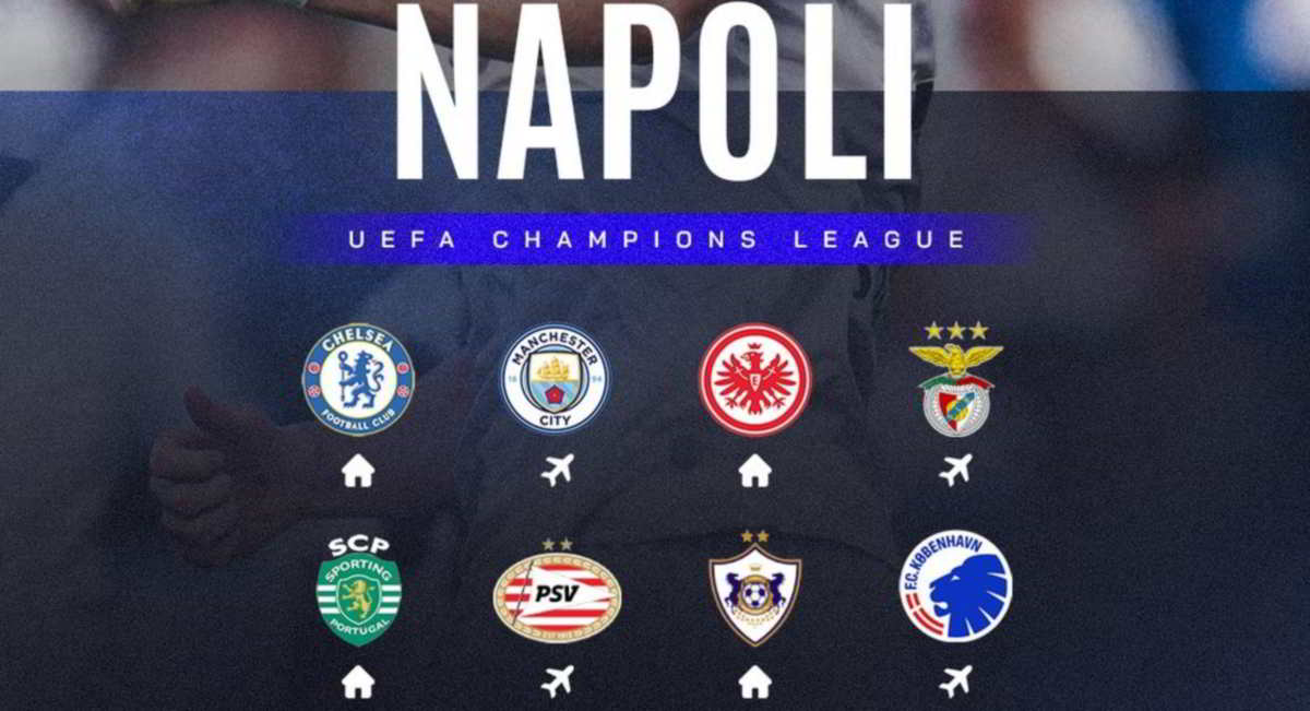 Il calendario Champions del Napoli: subito il City, chiusura col Chelsea | Tutte le date e gli orari Il calendario Champions del Napoli: subito il City, chiusura col Chelsea | Tutte le date e gli orari