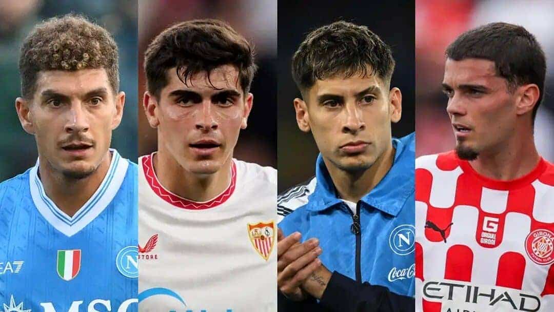 I terzini del Napoli di Conte: Di Lorenzo, Juanlu, Olivera e Gutierrez