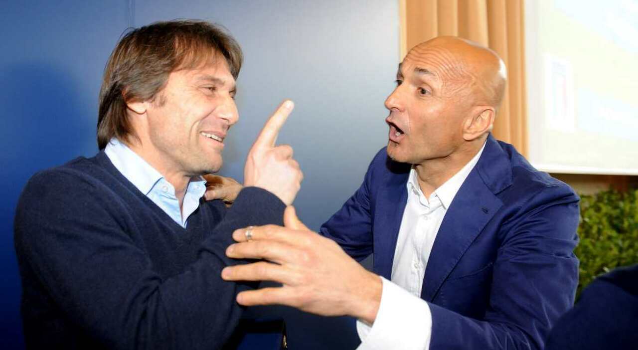 Luciano Spalletti e Antonio Conte, ex compagni e protagonisti del Napoli campione Luciano Spalletti e Antonio Conte, ex compagni e protagonisti del Napoli campione