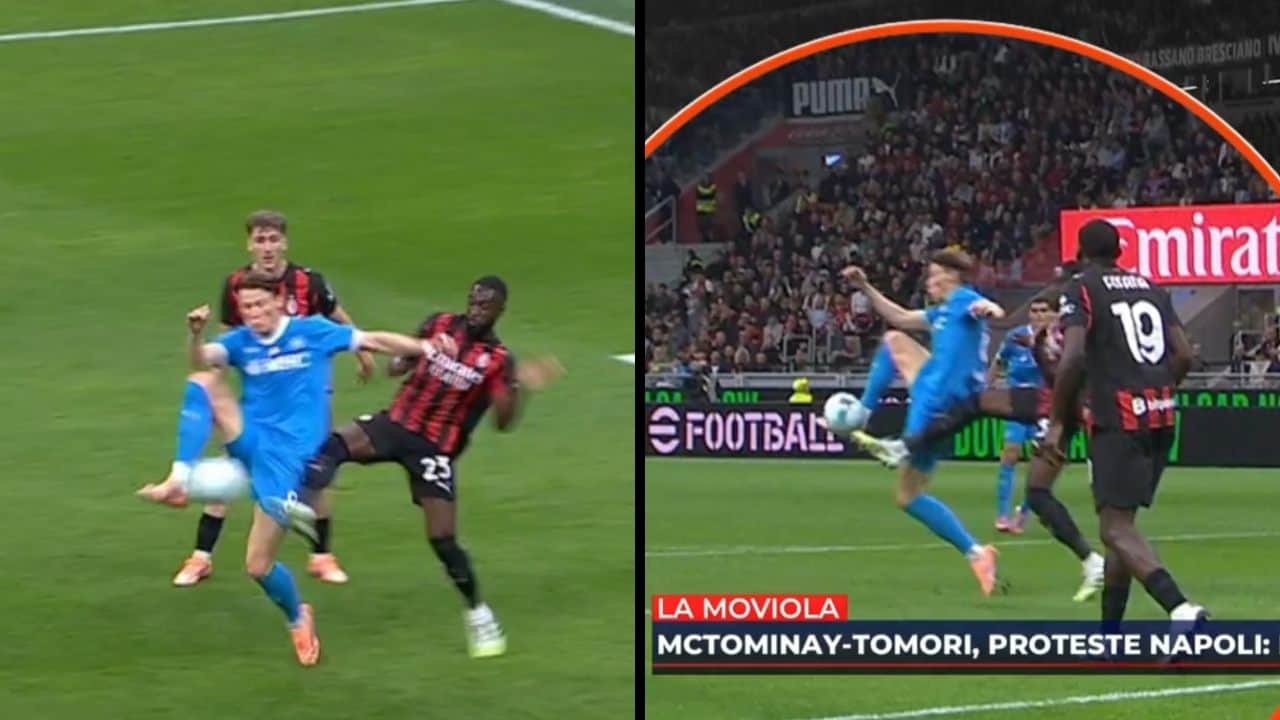 Replay VAR Tomori McTominay Milan Napoli Replay VAR Tomori McTominay Milan Napoli