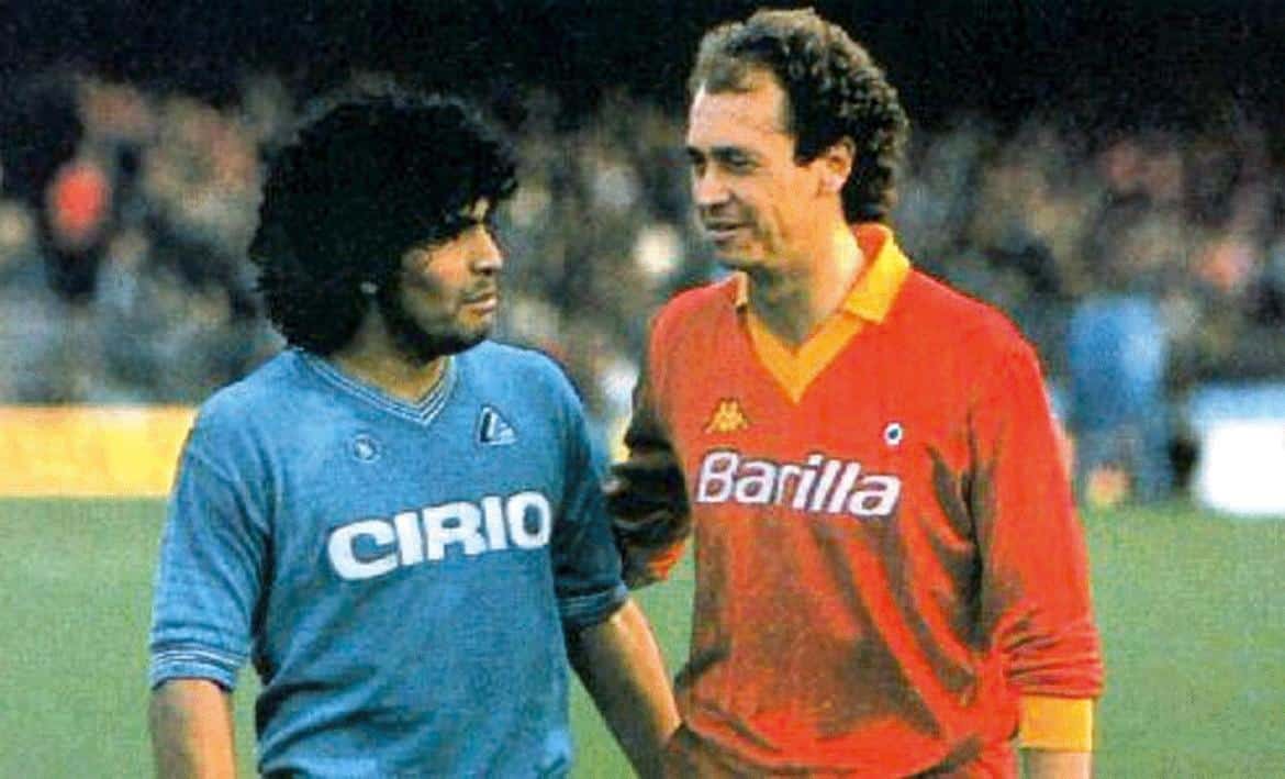 Maradona scudetto Napoli 1989-90 contro Roma Maradona scudetto Napoli 1989-90 contro Roma