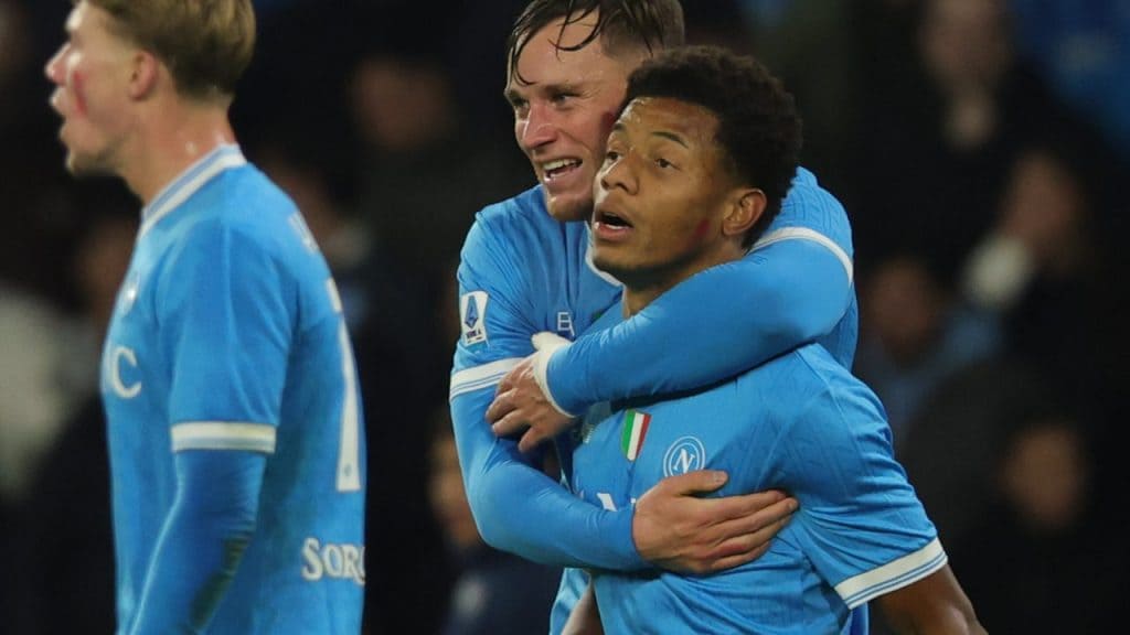  Esultanza David Neres Noa Lang Napoli Atalanta gol