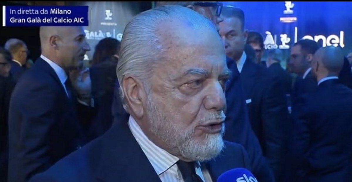 Aurelio De Laurentiis intervista Sky Gran Galà Calcio Napoli 