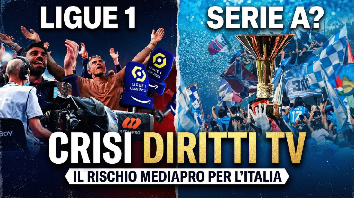 Crisi diritti TV Ligue 1 Mediapro esempio rischio Italia