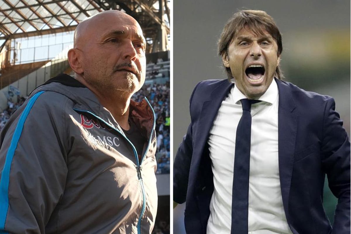 Luciano Spalletti Antonio Conte Napoli Juventus confronto allenatori Luciano Spalletti Antonio Conte Napoli Juventus confronto allenatori
